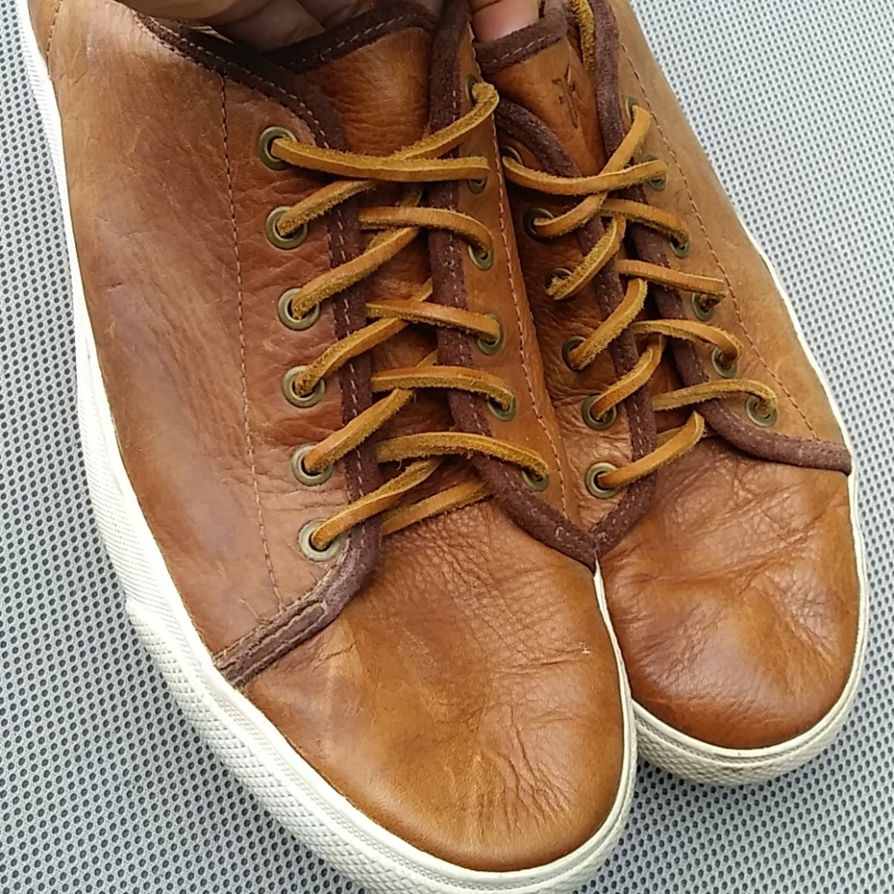 Frye Leather tennis shoes size 12 Men's